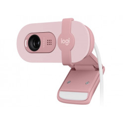 Logitech Brio 100 Full HD webcam, 1080p/30fps, privacy shutter, auto light correction, buil-in mic, USB-A,  ROSE - USB - EMEA28-935